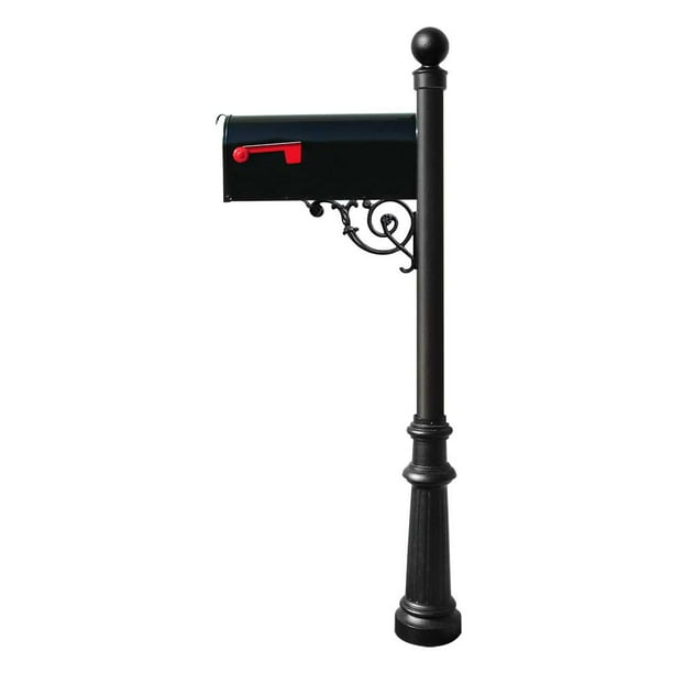 Qualarc HPWS4-US-000 Hanford Quad w/Scroll Supports Post Mounted Mailbox System Black Qualarc HPWS4-US-000 Hanford Quad w/Scroll Supports Post Mounted Mailbox System Black